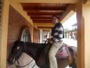 Moe en blij na het horsebackriding