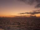 Zonsondergang vanaf de boot