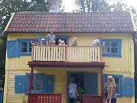 Rudolf, Lennart en Jessie op Villa Kakelbont