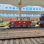 Oude draisine op het station van Reims