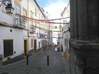 Versierde straat in Evora
