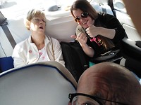 In de taxi van de éne luchthaven in Beijing naar de andere, Ada was erg moe.