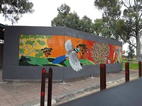 Aboriginals mozaïek kunstwerk.