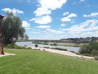 Murray Bridge, "The Round  House, uitzicht over de rivier.