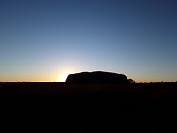 Zonsopkomst achter Ayers Rock