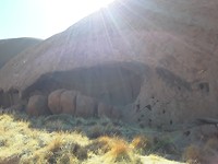 Tijdens de Mala Walk rond Ayers Rock