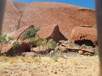 Tijdens de Mala Walk rond Ayers Rock