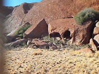 Tijdens de Mala Walk rond Ayers Rock