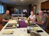 Diner bij Marie José en Jean Marie en José.