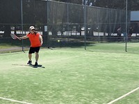 De eerste tennisles!