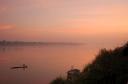 Zonsopgang bij grens Thailand - Laos