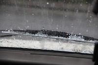 ook hagel onderweg