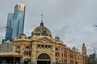 Eureka Tower en Flinders Street Station