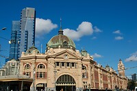 Eureka Tower en Flinders Street Station