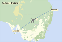 VLUCHT 4 Adelaide Brisbane