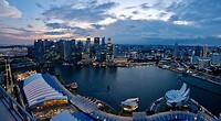 Marina Bay vanaf het Marina Bay Sands Hotel