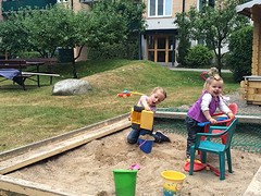 's avonds na het eten nog even buiten spelen