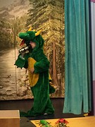 Roos treedt op als krokodil