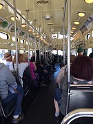 in tram F van Embarcadero naar Fishermans Wharf