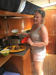 Making banana pancakes