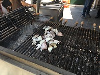 Pijlinktvis op de grill