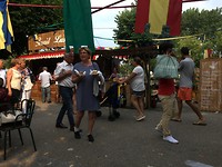 Varken aan het spit op het festival