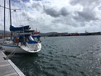 Langs de buitensteiger in Portosin