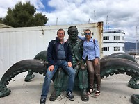 Andre, Jules en Marieta op een Octopus