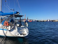 Aan de steiger in Portosin