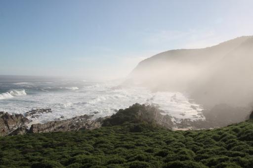 Kust met spray nabij Storms River
