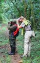 Angeline en vogelgids Steven aan het werk