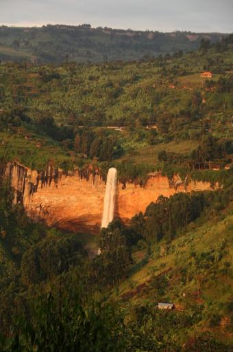 Sipi Falls vanaf het huisje