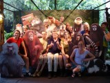 Groepsfoto in Singapore Zoo