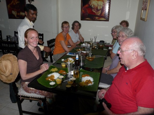 Indisch eten vanaf bananenblad