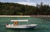 steiger + bootje Pulau Manukan