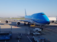 Ons KLM toestel naar Los Angeles