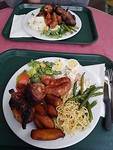 Avoneten, braziliaans buffet. Farmers market.