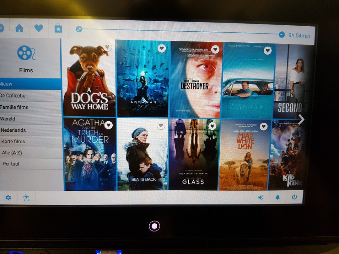 Filmkeuze in het vliegtuig