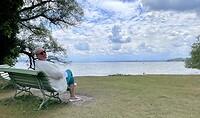 Op Rosen Insel midden in Starnberger See