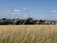 Zicht op het dorp