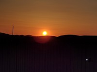 Zonsondergang bij skyline drive-in
