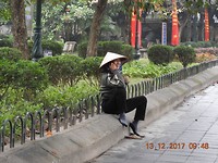 In de straten van Hanoi.