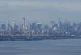 Eerste zicht op de skyline van New York