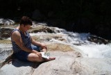 Een paar uur gerelaxed op de rotsen "in" de rivier bij Rocky Gorge