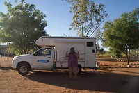 Camping onderweg 250 km rondom verder niets....