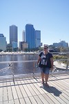 Skyline vanaf de rivier swanriver