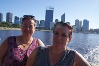 Op de boot naar Rottnest island.