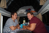 Eten in de camper, gezellig!