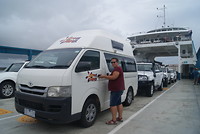 Op de veerboot naar Stradbroke eiland.