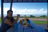 Lunchen aan het strand